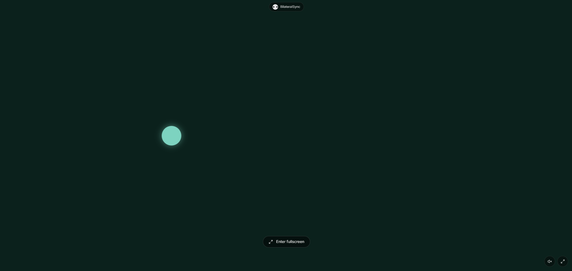 Distraction-free BilateralSync client view showing the moving bilateral stimulation target